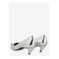 Balenciaga Sandalen aus Leder in Silbern
