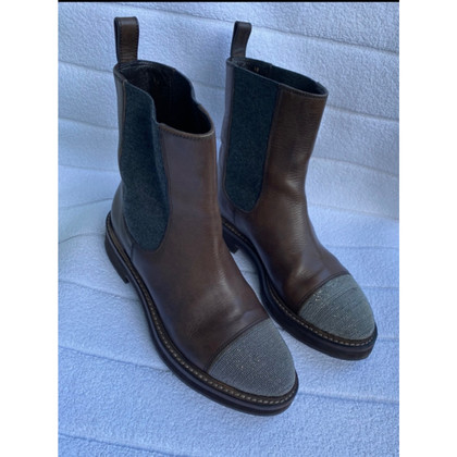 Brunello Cucinelli Boots Leather in Brown