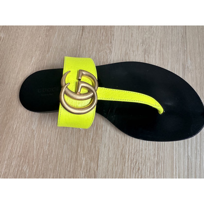 Gucci Slippers/Ballerinas Leather in Yellow