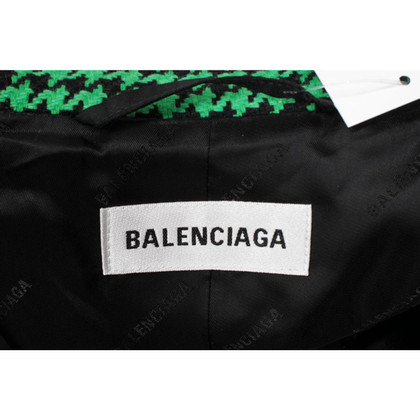 Balenciaga Jas/Mantel Wol in Groen
