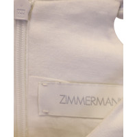 Zimmermann Vestito in Lino in Bianco