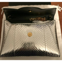 Versace Clutch Bag Leather in Silvery