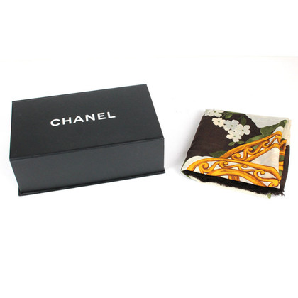 Chanel Sjaal Kasjmier in Bruin