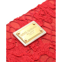 Dolce & Gabbana Clutch aus Canvas in Rot