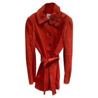 Moschino Cheap And Chic Jas/Mantel Leer in Rood