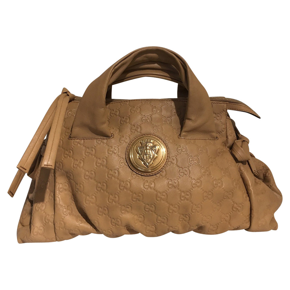 Gucci Lederhandtasche in Beige