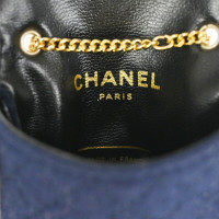 Chanel Clutch aus Baumwolle in Blau