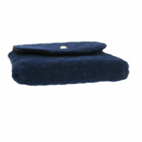 Chanel Clutch aus Baumwolle in Blau