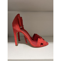 Hermès Sandals Suede in Red