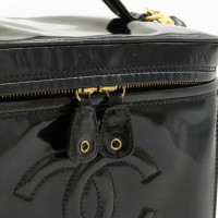 Chanel Vanity Case Lakleer in Zwart