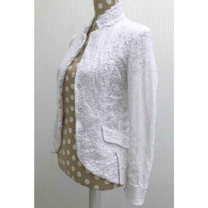 Ermanno Scervino Jacke/Mantel aus Baumwolle in Weiß