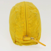 Fendi Clutch Bag Canvas in Yellow