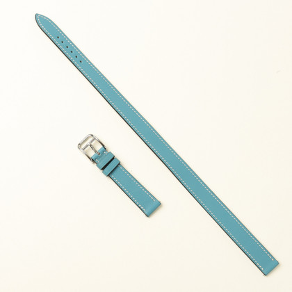 Hermès Armbanduhr aus Stahl in Blau