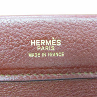 Hermès Clutch aus Leder in Bordeaux