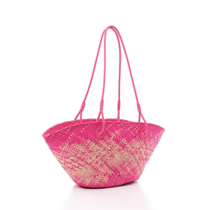 Loewe Anagram Basket Bag aus Leder in Rosa / Pink
