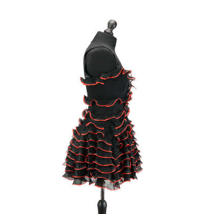 Alexander McQueen Kleid aus Viskose in Schwarz