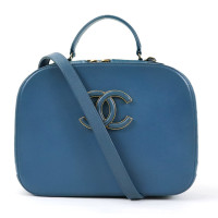 Chanel Shopper Leer in Blauw