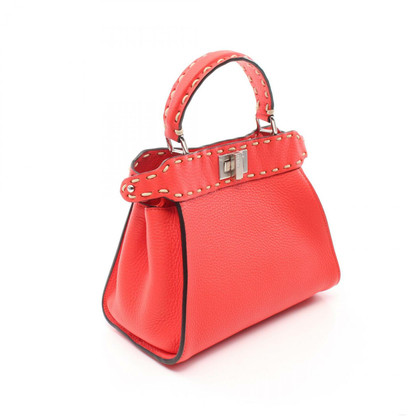 Fendi Handbag Leather in Red