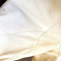 Prada Veste/Manteau en Cuir en Blanc