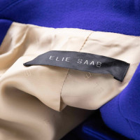 Elie Saab Jas/Mantel Wol in Blauw