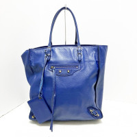 Balenciaga Tote Bag aus Leder in Blau