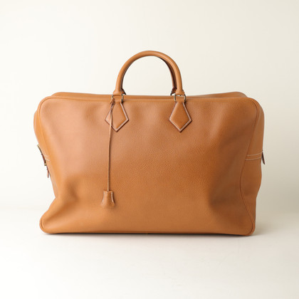Hermès Reisetasche aus Leder in Orange