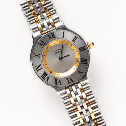 Cartier Armbanduhr aus Gelbgold in Silbern