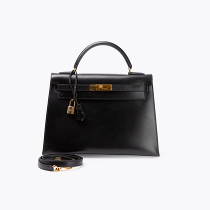 Hermès Handtasche aus Leder in Schwarz