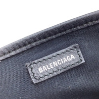 Balenciaga Navy Cabas aus Leder in Beige