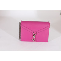 Saint Laurent Clutch Bag Leather in Pink