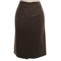 Turnover Woolen skirt in Brown