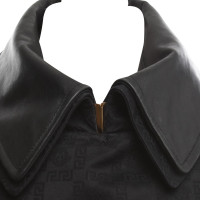 Versace Mantel in Schwarz