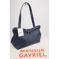 Mansur Gavriel Handtasche aus Leder in Blau