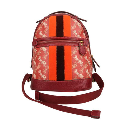 Coach Backpack Leather in Red