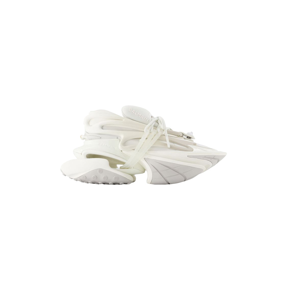 Balmain Chaussures de sport en Cuir en Blanc