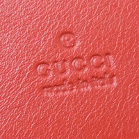 Gucci Tasje/Portemonnee Leer in Rood