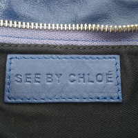 See By Chloé Clutch aus Leder in Blau