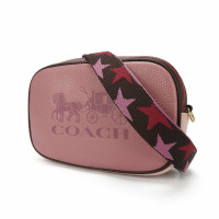 Coach Clutch Bag Leather in Fuchsia