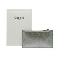 Céline Täschchen/Portemonnaie aus Leder in Silbern
