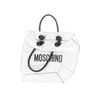 Moschino Tote Bag aus Leder in Weiß