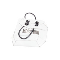 Moschino Tote Bag aus Leder in Weiß