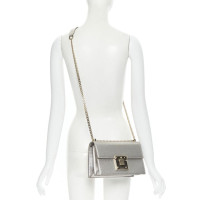 Versace Handbag Leather in Silvery