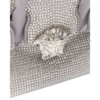 Versace Clutch aus Leder in Grau