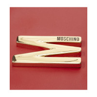 Moschino Clutch aus Leder in Rot