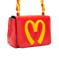 Moschino Clutch Bag Leather in Red