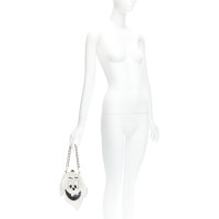 Moschino Handtasche aus Leder in Weiß