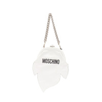 Moschino Handtasche aus Leder in Weiß