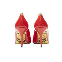 Versace Sandales en Cuir verni en Rouge