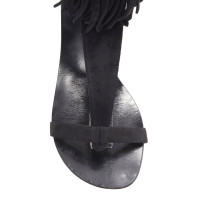 Balmain Sandals Suede in Black