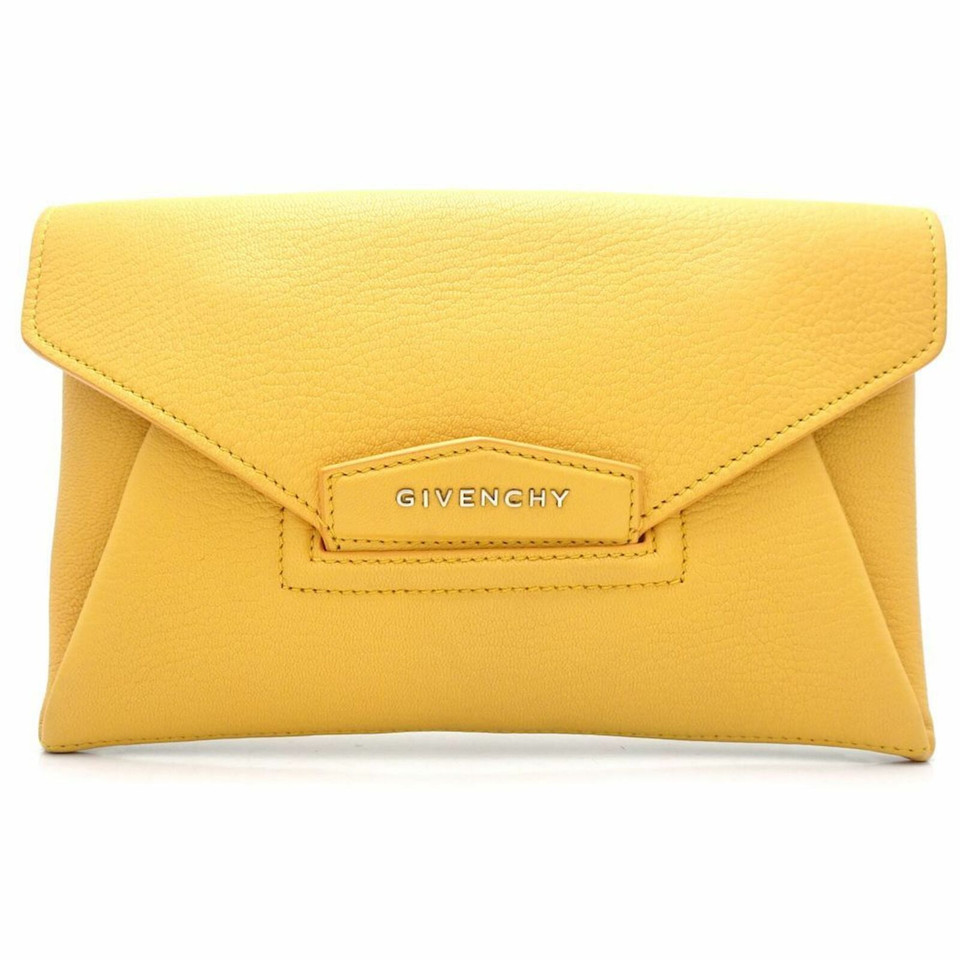 Givenchy Clutch Leer in Geel